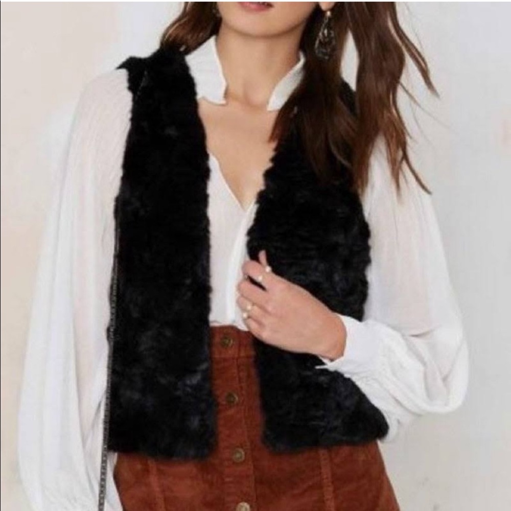 SKIES ARE BLUE Faux fur Vest